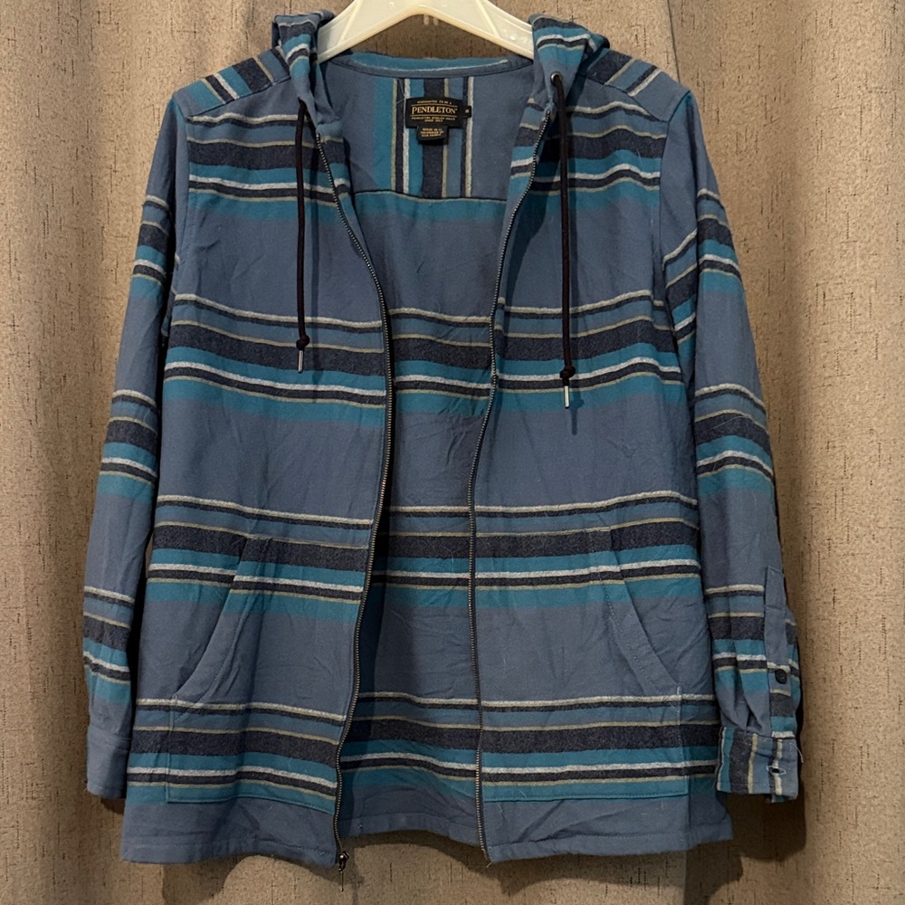 Pendleton Blue Striped Wool Jacket - image 6